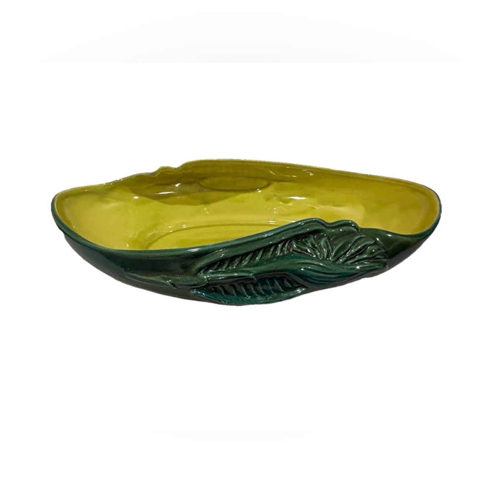 Vintage Red Wing Pottery Planter B2014 Green & Yellow 14”